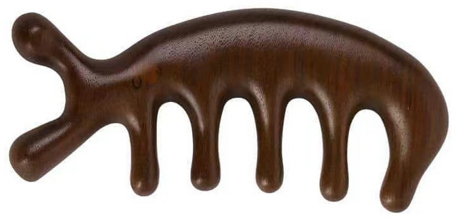 오베테 1+1 원목 물고기괄사 경락마사지, 우드, 1세트