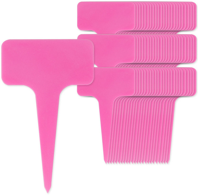 카시안 식물이름표 말뚝형 300개 SET CN 화분팻말 식물라벨 꽃 네임텍 네임픽 가든픽 팻말, 핑크