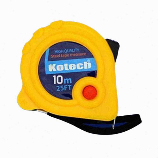 초정밀 형광 자동줄자 탄소 스틸재질 공사현장 목공소 공방 측정도구 5M 10M, 1개