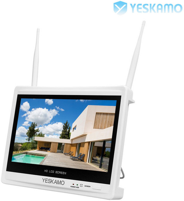 YESKAMO 예스카모 8채널 12인치 일체형 CCTV 녹화기 500만화소 지원 모니터링 감시카메라 녹화기 KR-NVR10808-12Cun-DZJ, 1개