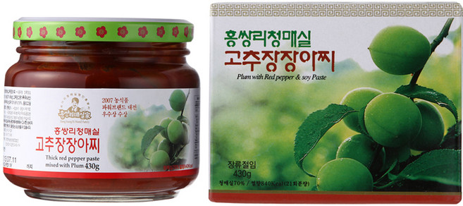 홍쌍리 청매실 고추장 장아찌, 1개, 430g