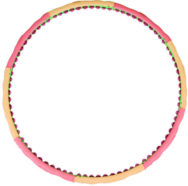 훌라후프 S로즈 2.5kg 돌기지압 뱃살운동, 핑크, 살구, 1개