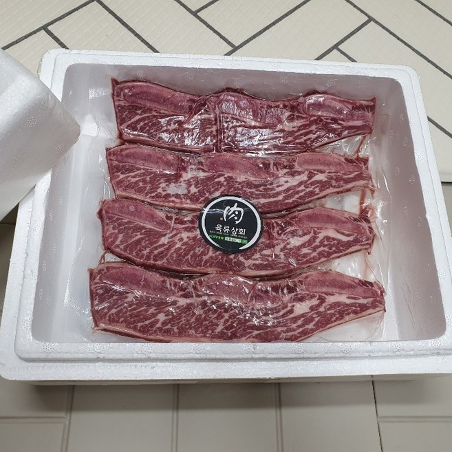 [육류상회] 블랙앵거스 LA꽃갈비 1kg 라갈비 LA갈비 우대갈비 찜갈비 갈비찜 블랙앵거스 탑초이스 갈비구이, 1개