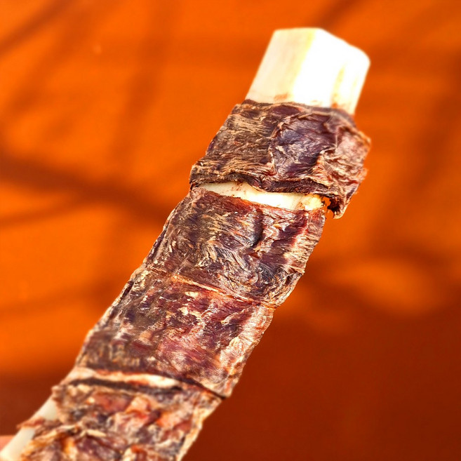 견점방 통갈비 소창말이 한우말이 치석제거 오래먹는 간식, 한우통뼈 한우말이L, 1개