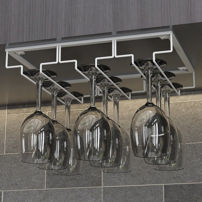 PYHO주방 와인잔걸이 8단 와인잔 걸이 거치대 천장 설치형HJJ901, 1개