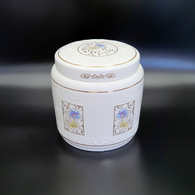 단지 청꽃 소중함 / 도자기 진공 유골함 봉안함 납골함 개장 이장 (각인무료), 유골함 (진공기제외), 1개