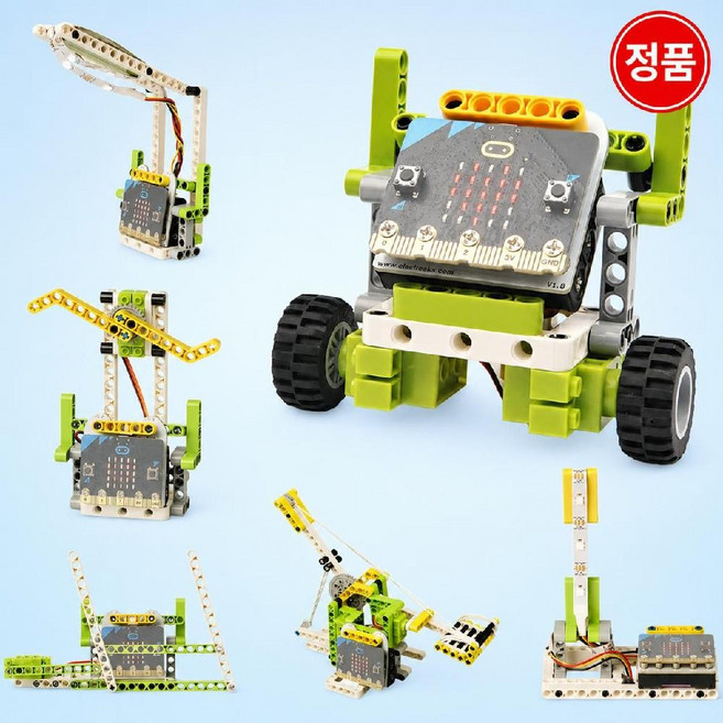 MC상사 ELECFREAKS 마이크로비트 링비트 6-in-1 starter 키트 프로그래밍 가능한 Makecode 코딩 학습, 1개