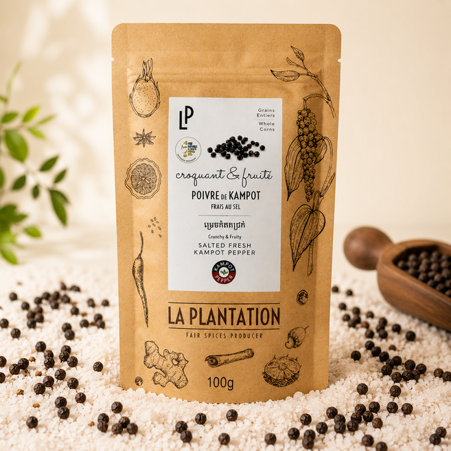 라플랜테이션 캄폿 솔티드 페퍼 100g 반건조 생후추 소금절임 통후추 LA PLANTATION