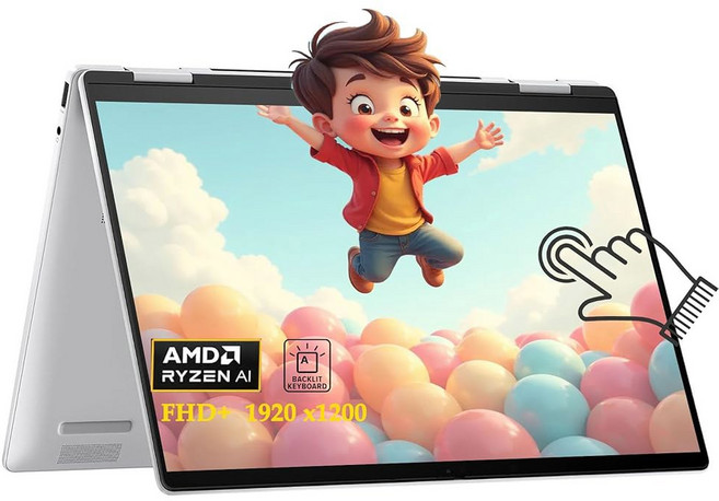 HP 엔비 X360 노트북 14 2 in 1 FHD+ IPS 터치스크린 AI 노트북 AMD 라이젠 5 8640HS (비트 i7-1255u) 최대 4.9GHz 16GB RAM, 16GB RAM | 512GB PCIe SSD