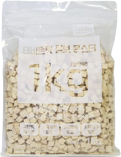 테비트릿 동결건조 점보 몬스터, 치킨트릿, 1kg, 1개 - 쿠팡