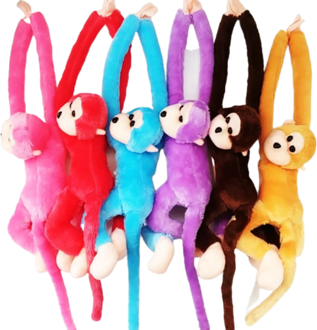 오케이에듀 소리나는 긴팔 원숭이인형 1+1 (색상랜덤)