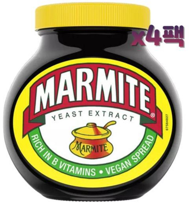 Marmite 마마이트 잼 스프레드 이스트 500g x4팩, 4개