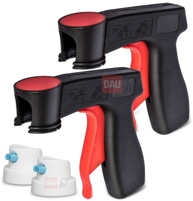 다우 스프레이 캔건 2개 + 특수노즐2개 라카건 라카 스프레이건, 1세트