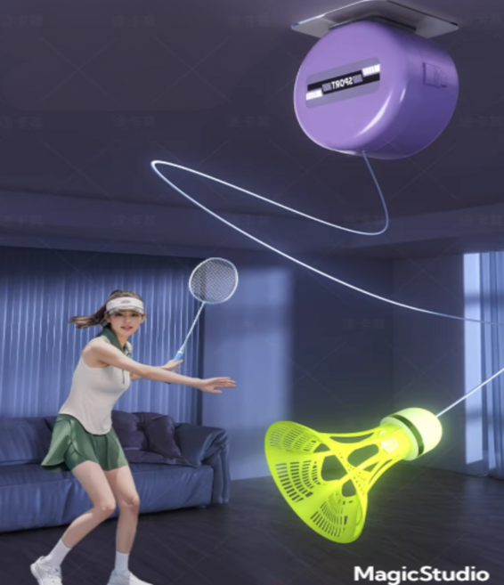 배드민턴연습 실내 셀프배드민턴 셔틀콕 실내운동 리턴볼, 1개, 1개입, 퍼플