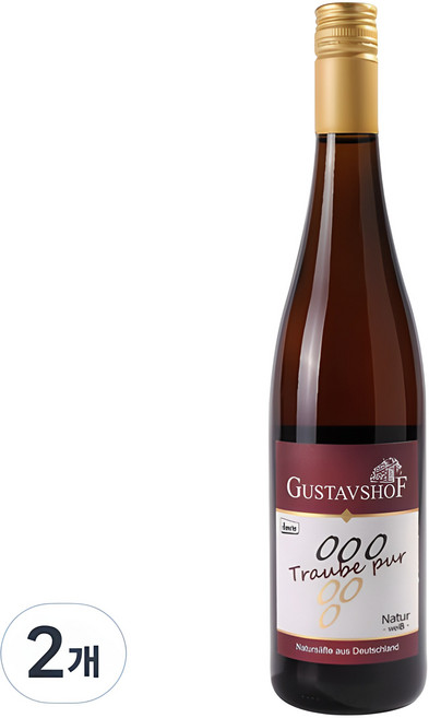 구스타프호프 트라우벤사푸트 화이트 유기농 무알콜 포도주스, 730ml, 2개