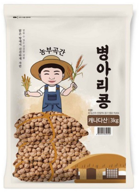 농부곡간 캐나다산 병아리콩, 3kg, 1개