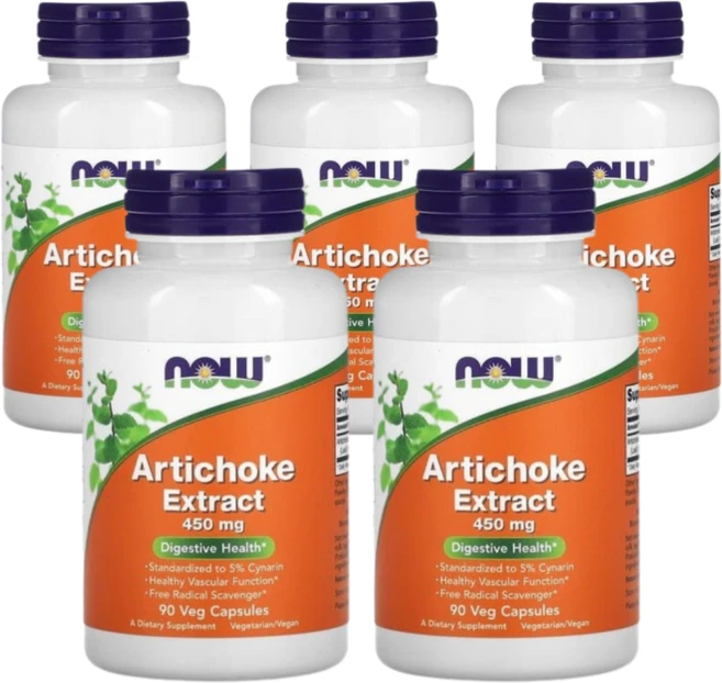 나우 아티초크 추출물 450 mg 90정 5통 - 쿠팡