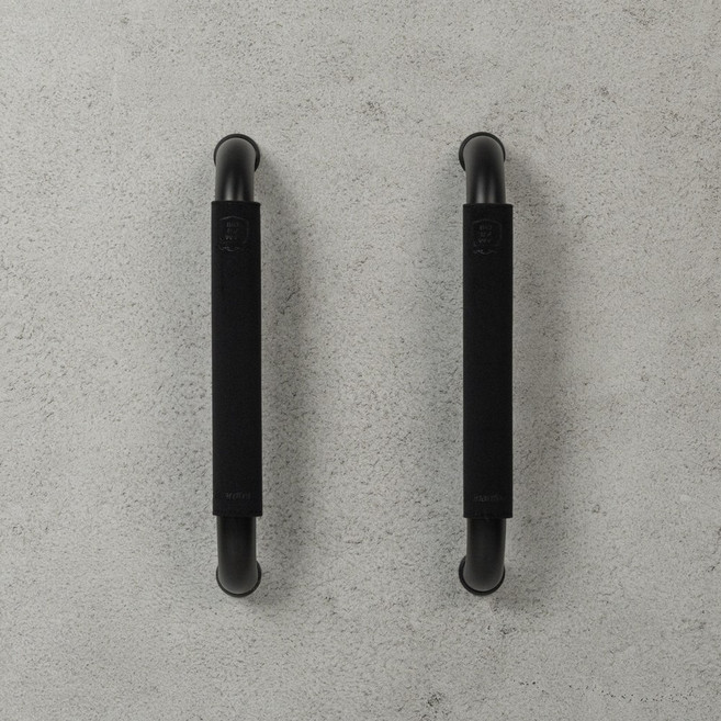 클린모드 문손잡이커버 항균 벨벳 도어핸들커버 테이프타입 (대형 2매입 16x25cm), 블랙