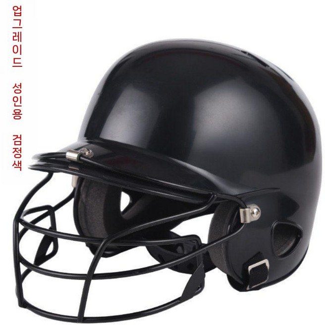 야구 헬멧 포수 마스크 장비 소프트볼 보호대 타자헬멧 얼굴 보호장비, 성인 검정 마스크, 1개