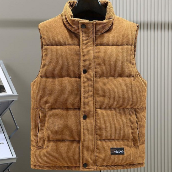 남자 경량 코듀로이 골덴 아웃도어 조끼 베스트