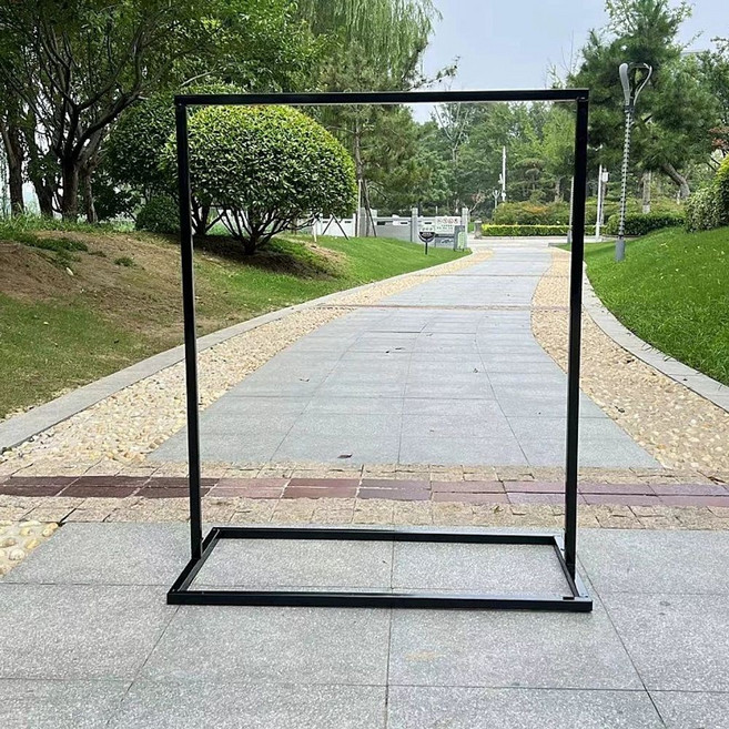 웨딩 웰컴보드 철제 벽걸이 1m POP 화이트 80cm 입간판 셀프 직사각형, 1개, O. 사각형 베이스 블랙 높이 1미터 너비 80센티미터