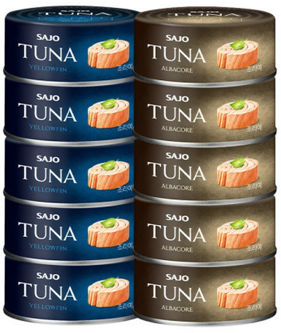 사조 프리미엄참치 황다랑어 100g x 5캔 + 알바코 100g x 5캔, 10개