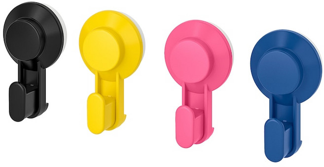 이케아 4p 컬러 흡착식 후크 욕실 걸이 주방 고리 수건 타일 행거 소품 잡화 홀더 리빙 생활 용품 도구 진열 거치대 보관 정리 소지품 수납 인테리어 옷 모자 TISKEN 티스켄