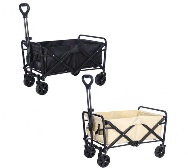 레나앤스토어 고급 캡핑웨건 접이식 폴딩, 1개, 블랙