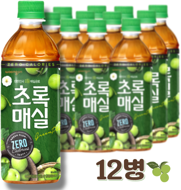 초록매실 제로 500ml x 12페트, 12개