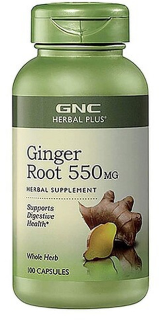 GNC 허벌 플러스 진저 루트 550mg 캡슐, 100정, 1개