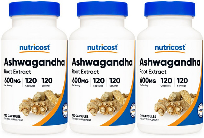 뉴트리코스트 아슈와간다 루트 600mg 캡슐, 3개, 120정