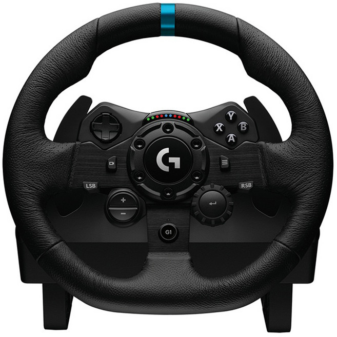 로지텍 PC용 레이싱 스티어링 휠 및 페달 G923, 단일모델, 1개