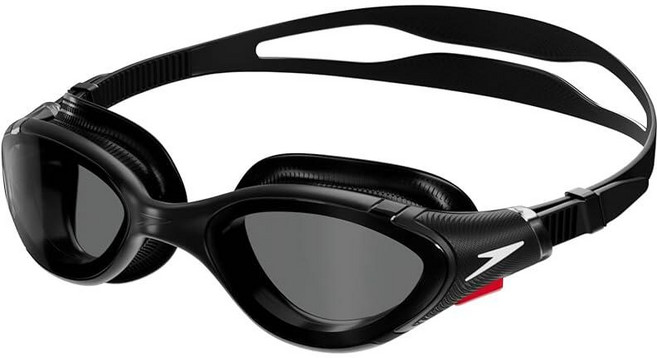 Speedo Biofuse 2.0 시니어 성인용 수영 고글 블랙/스모크 - 원 사이즈 블랙/화이트/스모크