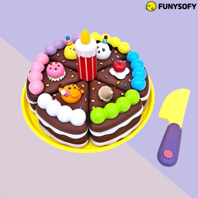 퍼니소피 NEW 소프트 자석 생일 파티 초코 케이크, 단품, 1개