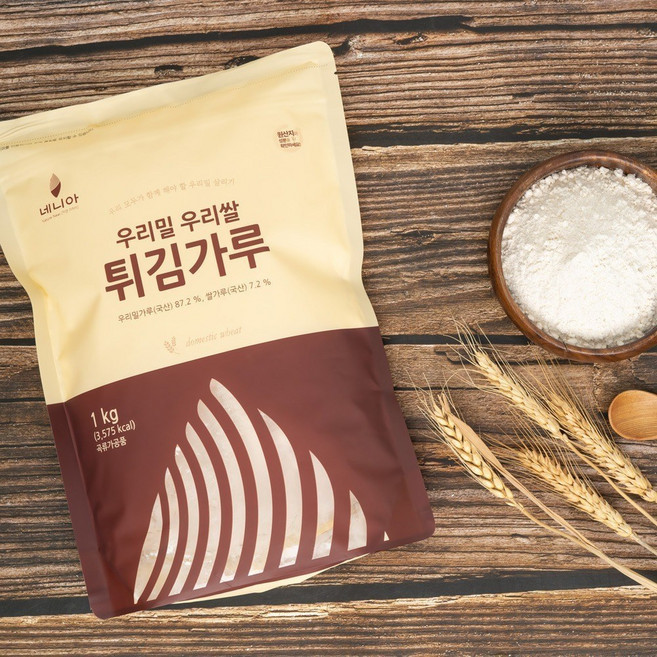 네니아 우리밀 우리쌀 튀김가루, 1kg, 1개