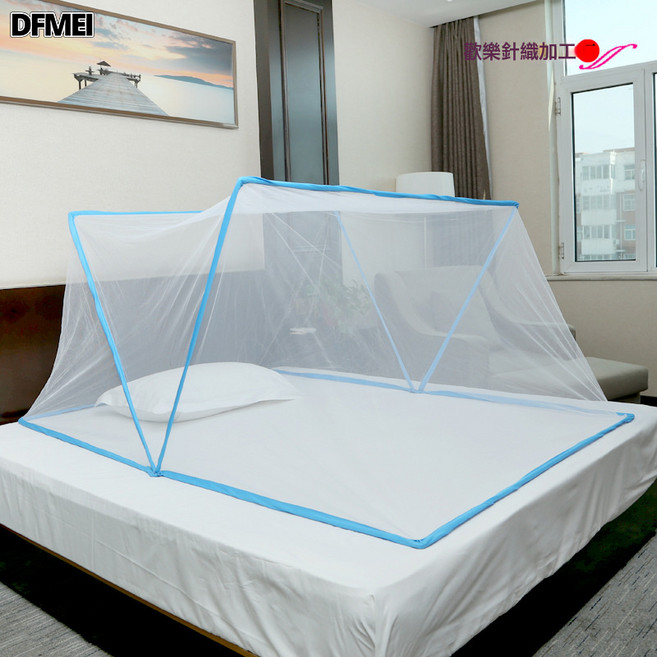 DFMEI 成人蚊帳可摺疊新生兒寶寶防蚊帳宿舍牀學生蒙古包無底便攜式, 1個, 藍色:80CM*100CM*190cm