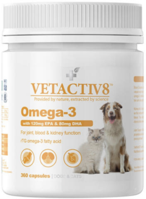 벳액티브8 오메가3 360캡슐, 1개, 360정