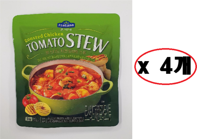 폰타나 로스티드 치킨 토마토 스튜, 250g, 4개