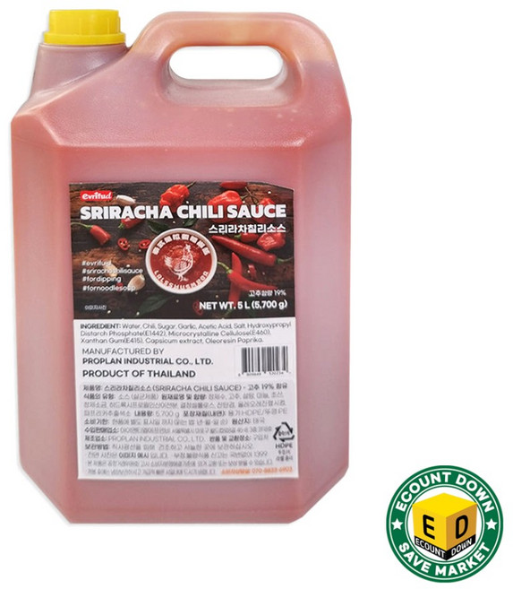 에브리푸드 스리라차 칠리소스, 1개, 5L