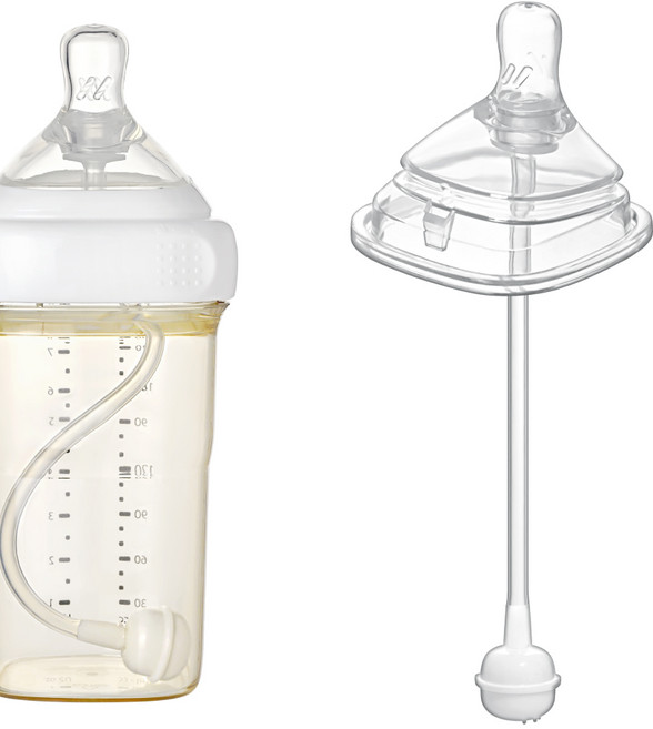 순수아 헤겐 젖병 호환 젖꼭지형+추빨대 1세트, 1ml