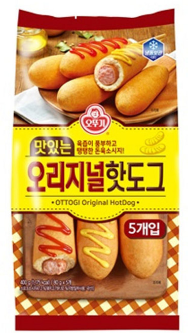 오뚜기 맛있는 오리지널 핫도그(5개입) 400g(아이스박스포장), 400g, 1개
