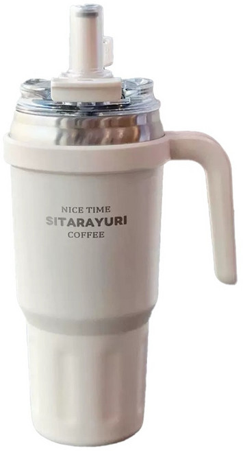 Sitarayuri 大容量雙飲手柄保溫杯 780ml 顏色隨機, 1個