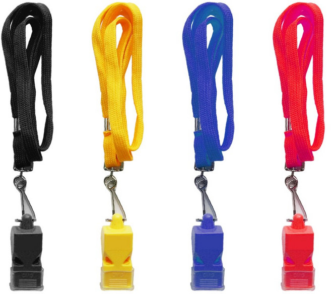 호루라기 안심귀가 호신용 휘슬 WH700 호각 4개세트 (검정 노랑 파랑 빨강), 검정,노랑,파랑,빨강, 4개