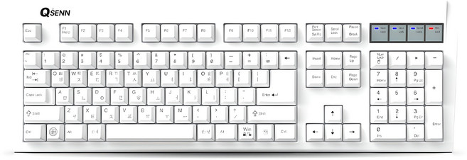 큐센 USB 게이밍 유선 일반형 키보드, 화이트, SEM-DT35