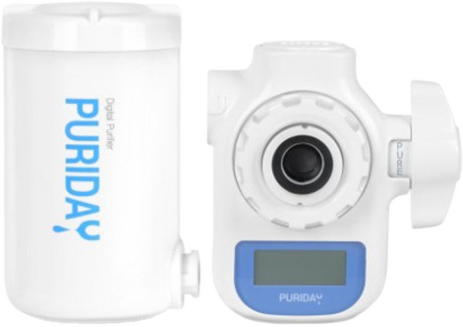 퓨리데이 가정용 미니 직수 정수기(BW09) 코브라형 핸디형 (선택) 교체형 준공사막필터 내장 각종세균 4단계 항균정수 싱크대 무전원 디지털방식 LCD 필터교체주기 표시