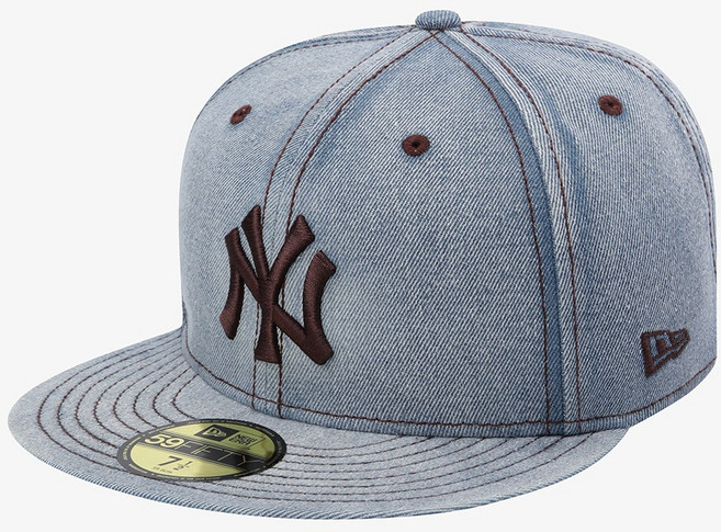 뉴에라 NEW ERA 뉴욕 양키스 데님 피티드캡 블루 15131709 508312, 758(60.6cm)