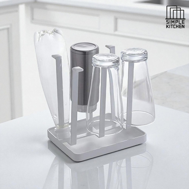 로얄스타 물받침 고급형 6구 컵 홀더 015, 1개, 화이트