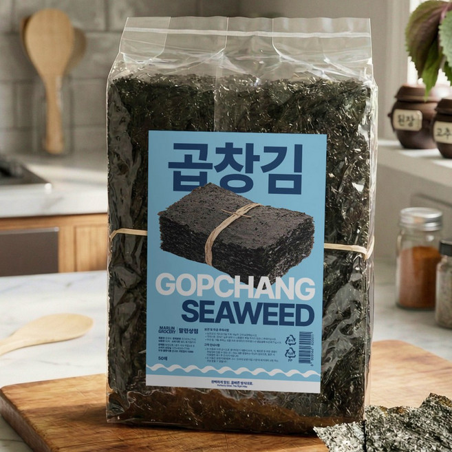 말린상점 곱창김 50매 국내산 햇김 곱창돌김 신안 완도 해남 진도, 1개, 200g