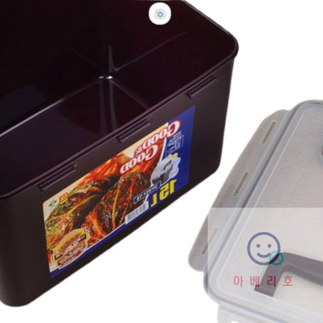 아베리호 핸디락 김치통 8/12/15L 오이지누름판밀폐용기, 8L