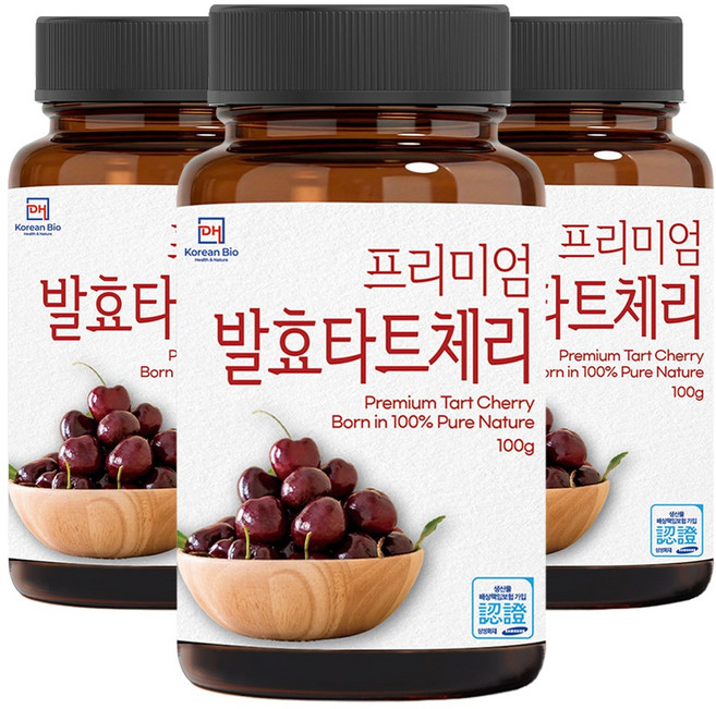 프리미엄 발효 타트체리 천연 멜라토닌, 3개, 100g